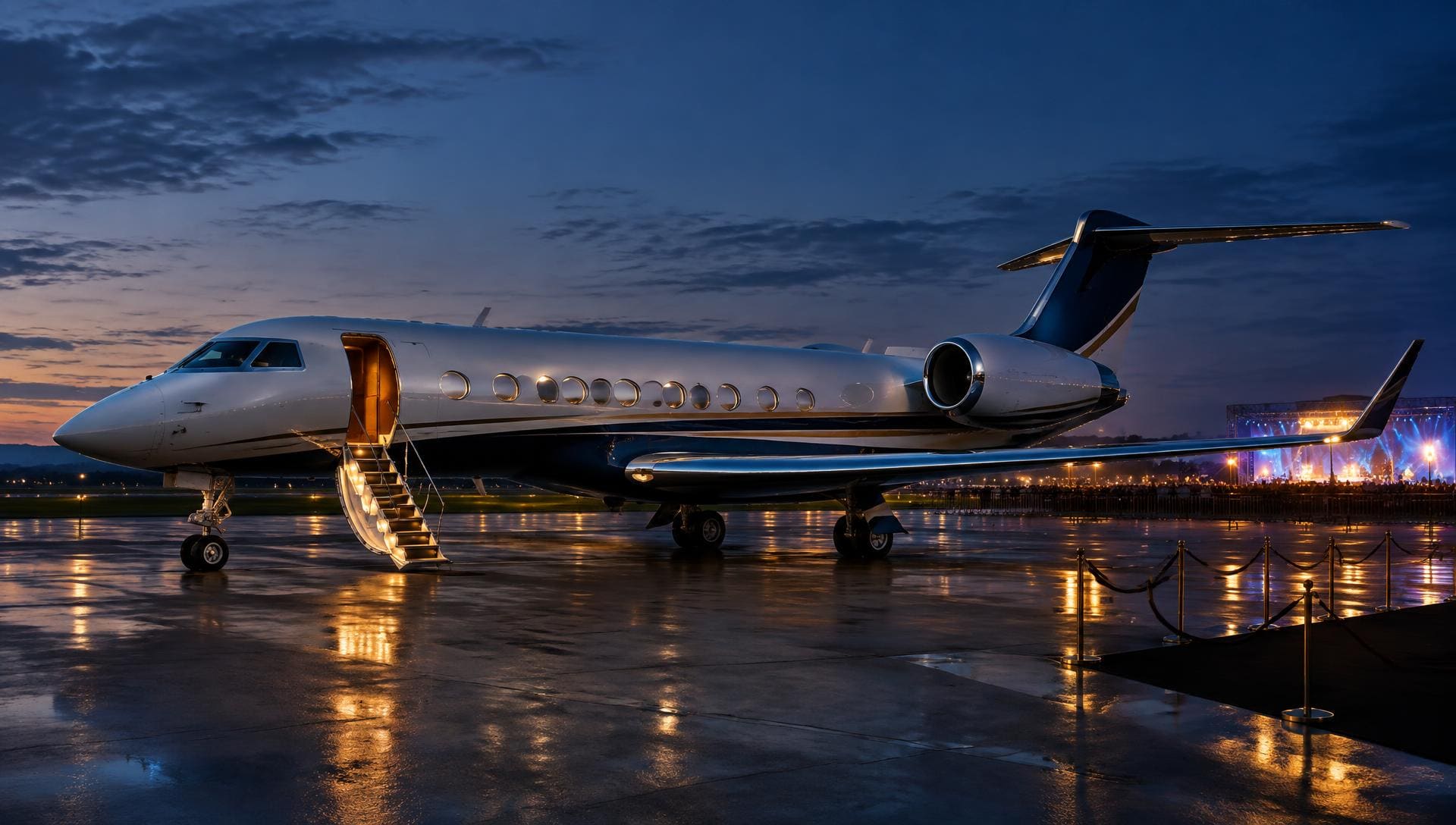 Entertainment Events Private Jet Charter | MEGA